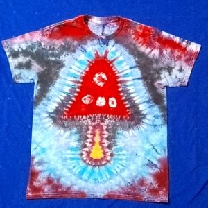 Mushroom tie dye tee shirt